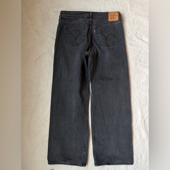 Levi’s Premium Low Loose Black Denim Jeans Women Size 30 - Picture 2 of 11